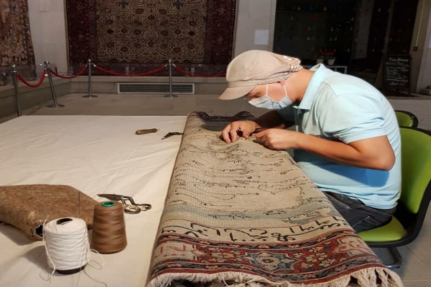 22 تخته فرش نفیس موزه ملی فرش ایران مرمت شد